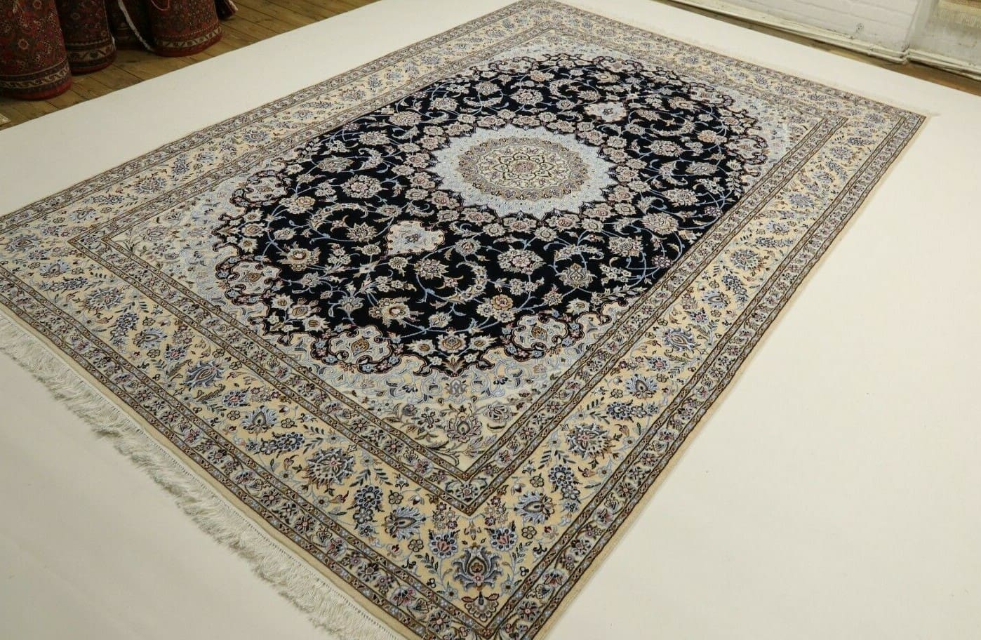 Orientteppich Super Nain 9 La 358 x 249 cm, 500000 Knoten, handgeknüpft