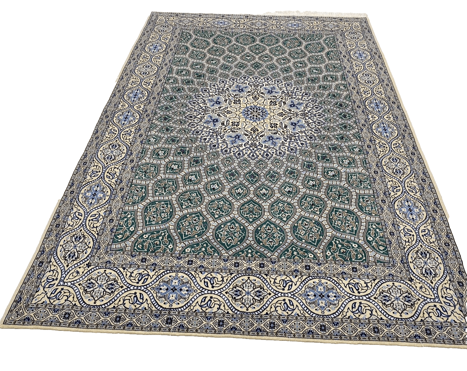 Wunderschöner Orientteppich Nain 6 La 263 x 182 cm handgeknüpft