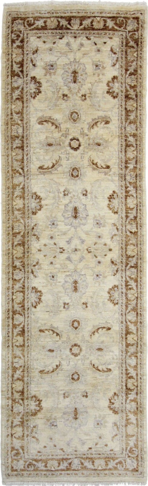 Original Pakistan Teppich Ziegler 262 cm x 81 cm handgeknüpft