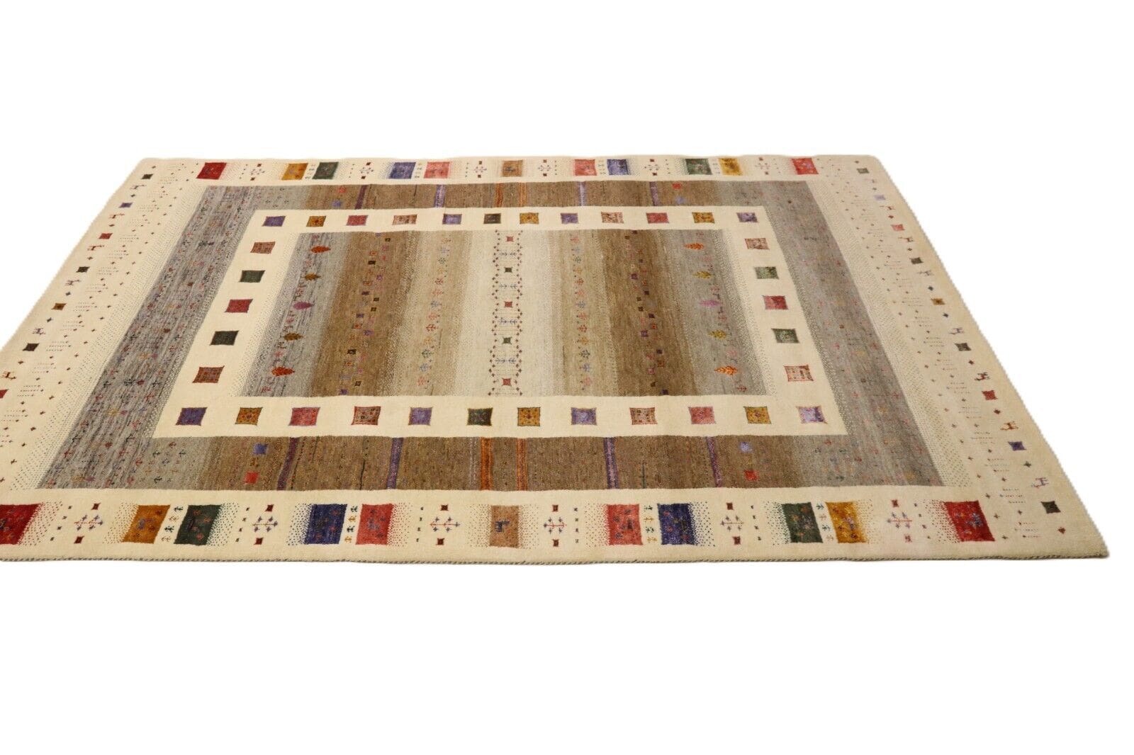 Gabbeh Loribaft Orientteppich 312 x 208 cm, handgeknüpft, Unikat