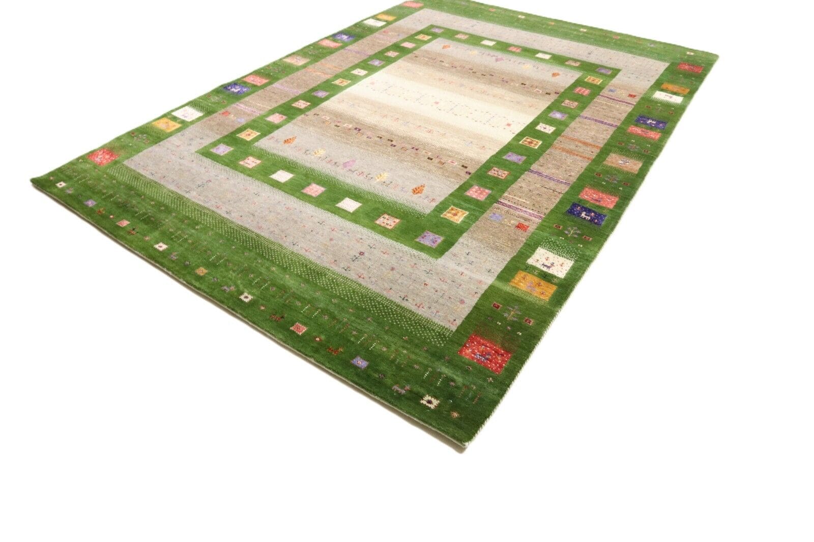 Gabbeh Loribaft Orientteppich 308 x 212 cm, Handgeknüpft, Unikat