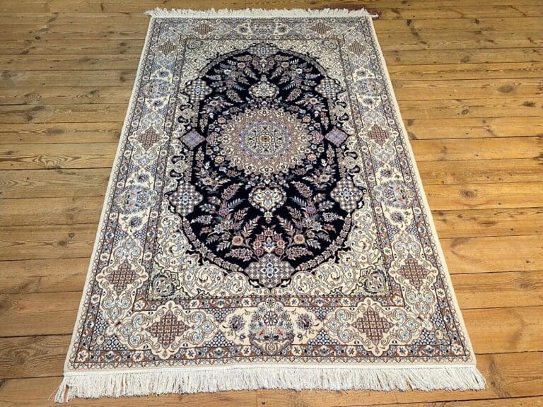 Wunderschöner Perserteppich Nain 6 La 196x129 cm, handgeknüpft