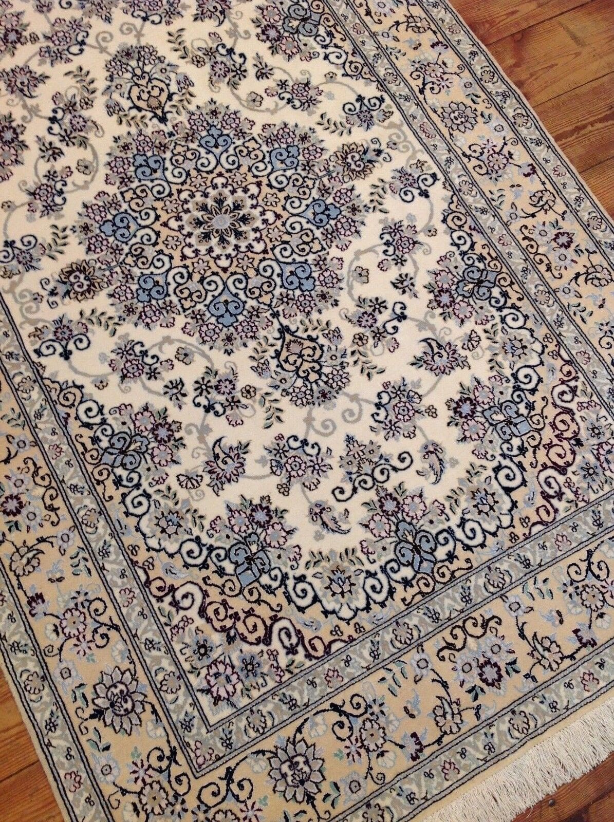 Wunderschöner Orientteppich Super Nain 6 La 180x114cm, 900.000 Knoten, handgeknüpft