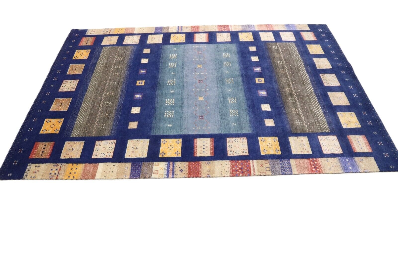 Gabbeh Loribaft Orientteppich 304 x 201 cm, 200.000 Knoten, handgeknüpft
