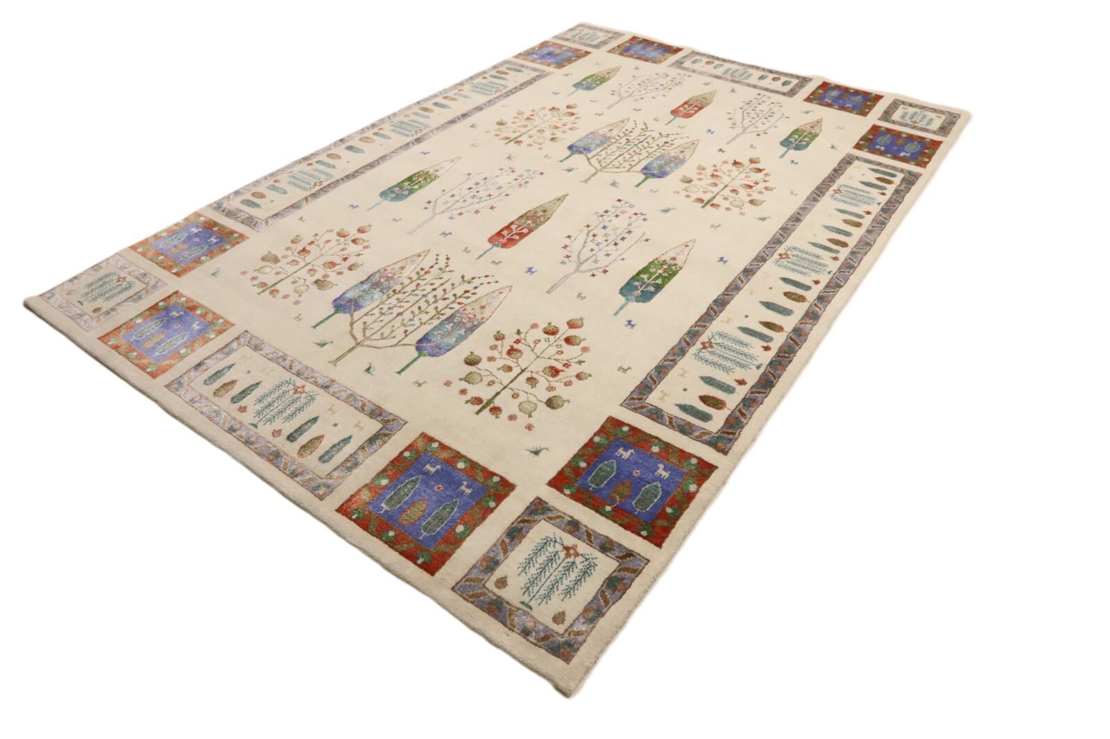 Orientteppich 305 x 202 cm, Handgeknüpft, 200.000 Knoten/m², Neu