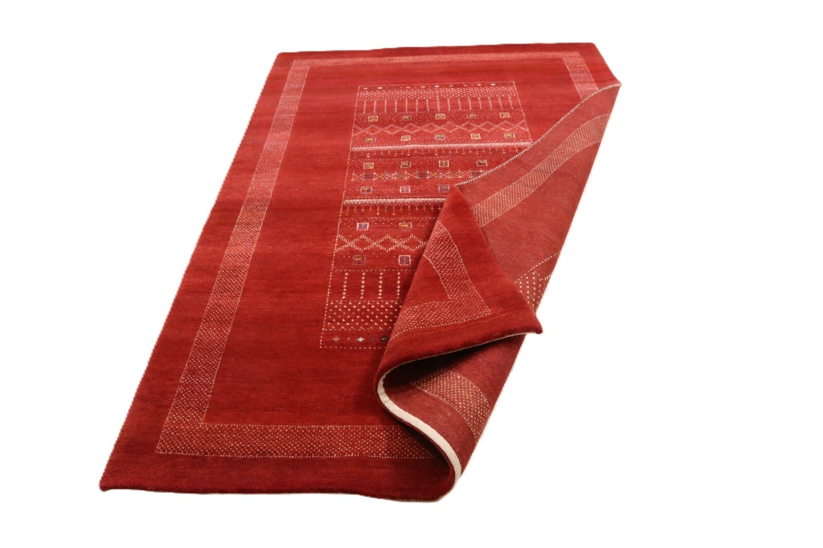 Gabbeh Loribaft Teppich 246x173 cm, 200.000 Knoten, handgeknüpft