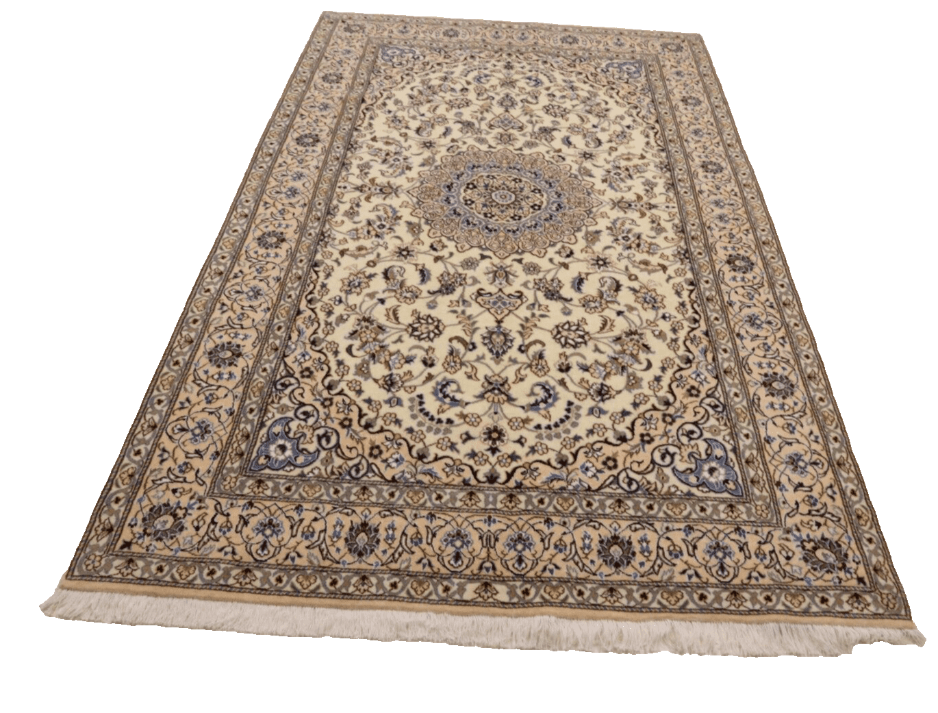 Wunderschöner Perserteppich Nain 9 La 252 x 158 cm, 500.000 Knoten, handgeknüpft