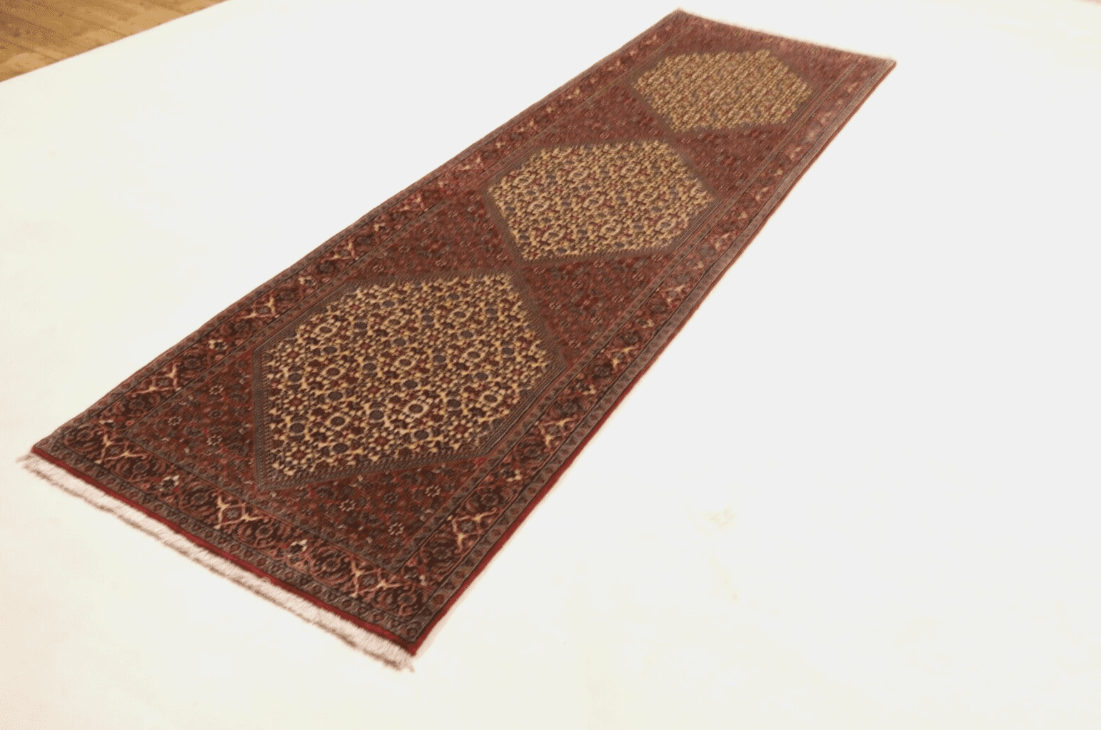 Wunderschöner Orientteppich Bidjar 302x89cm, 500.000 Knoten, handgeknüpft