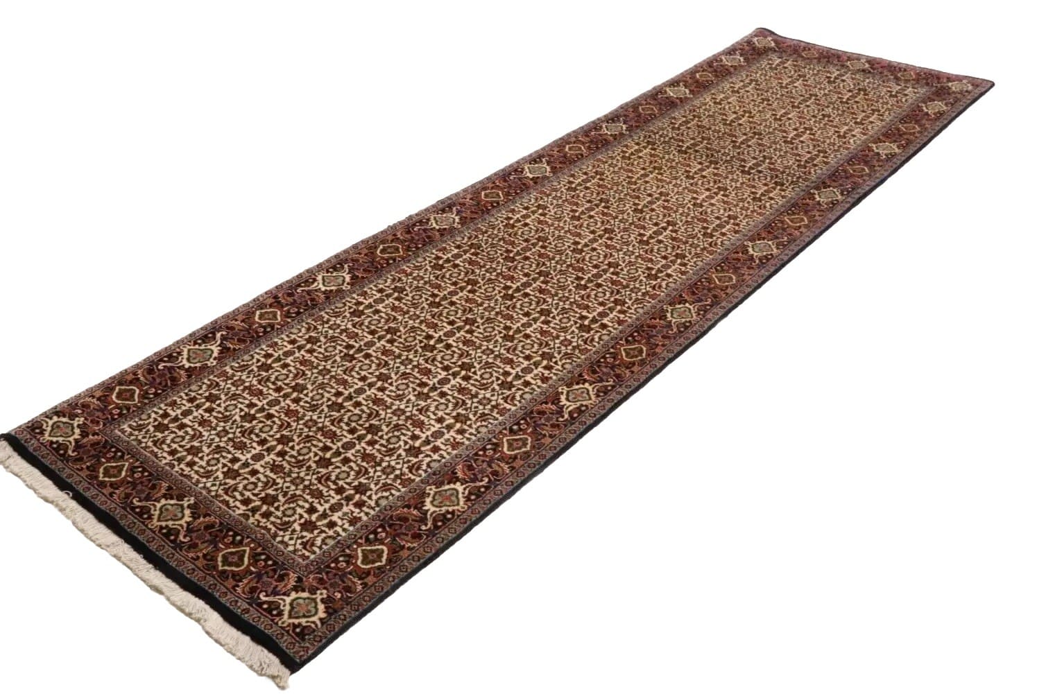 Orientteppich Bidjar 302 x 88 cm, 500.000 Knoten, handgeknüpft