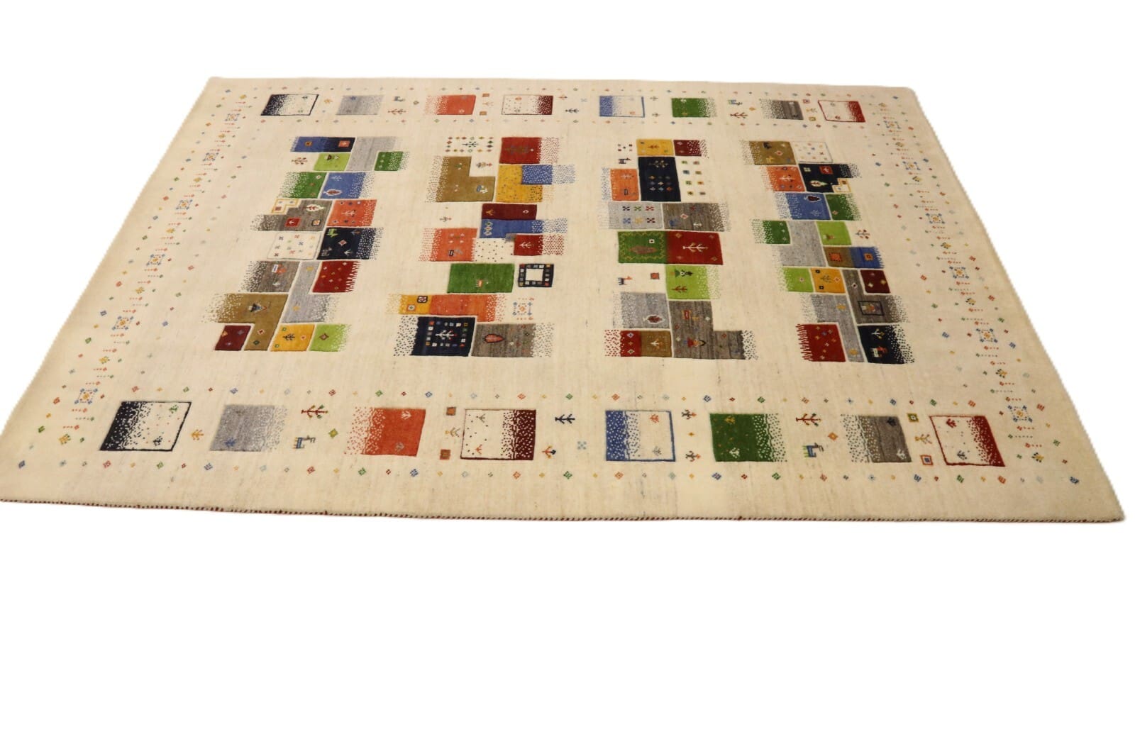Gabbeh Loribaft Orientteppich 246 x 171 cm, Handgeknüpft, Neu