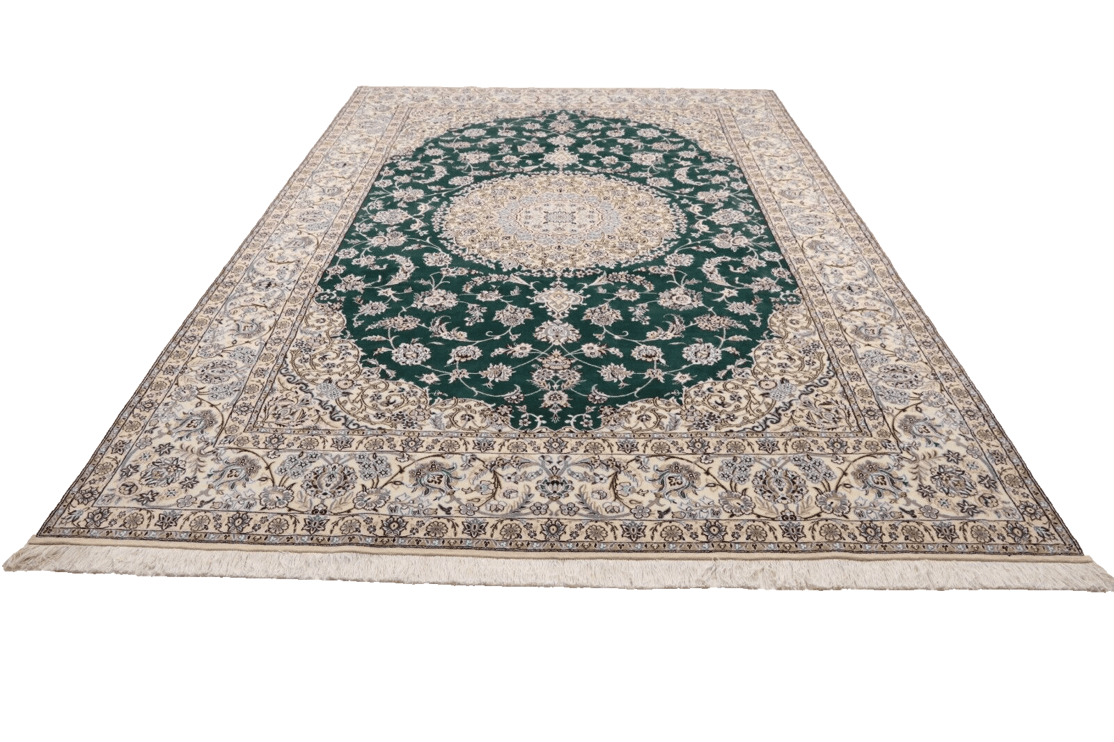 Wunderschöner 354x252 cm Super Nain 9 La Perserteppich, 500.000 Knoten, handgeknüpft
