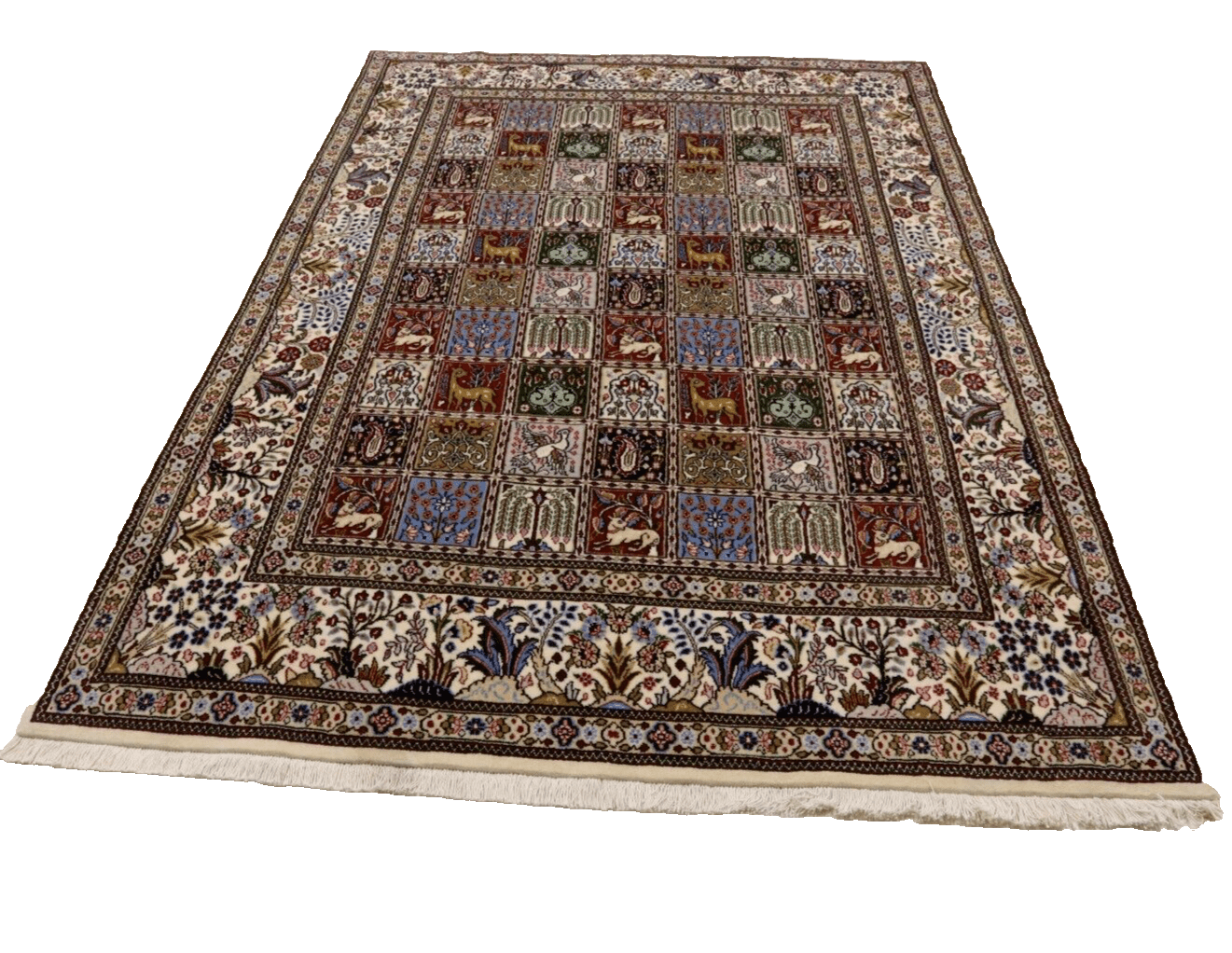 Wunderschöner Perserteppich Moud 238 x 171 cm, 400000 Knoten, handgeknüpft