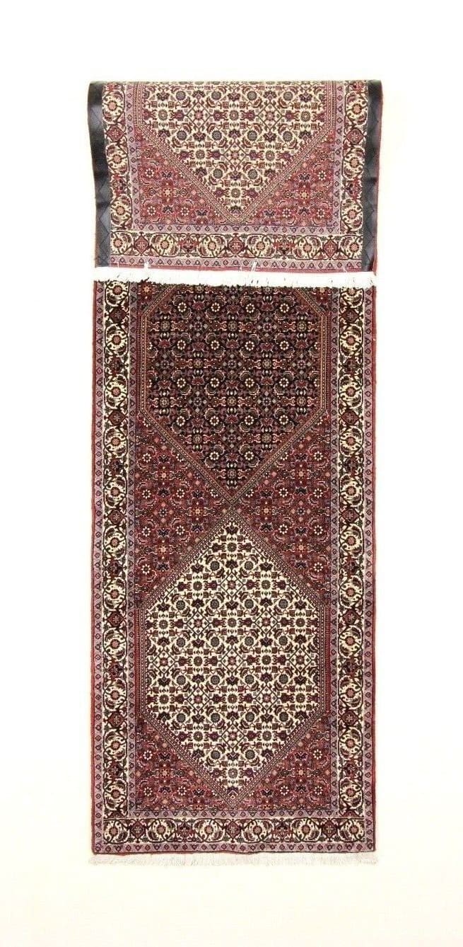 Wunderschöner Perserteppich Bidjar 294 x 86 cm, 300.000 Knoten, handgeknüpft