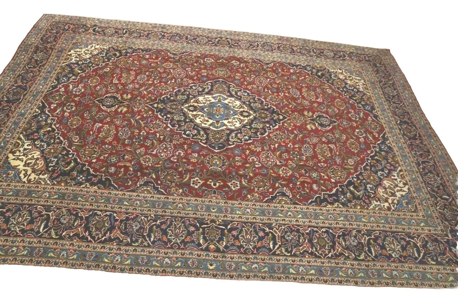 Wunderschöner Perserteppich Kashan 382 x 245 cm, 300.000 Knoten, handgeknüpft