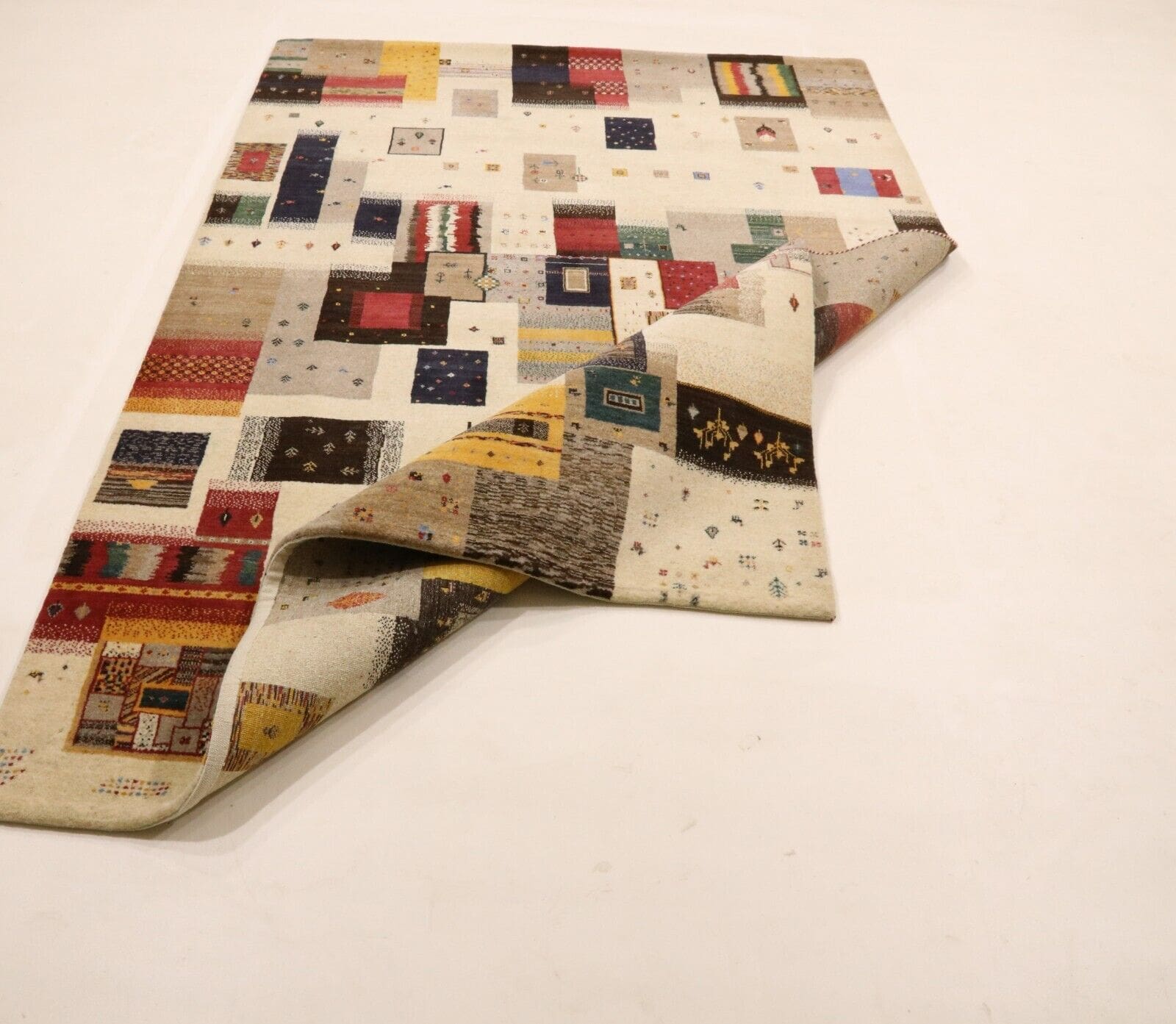 Gabbeh Loribaft Orientteppich 243 x 167 cm, 200.000 Knoten, handgeknüpft