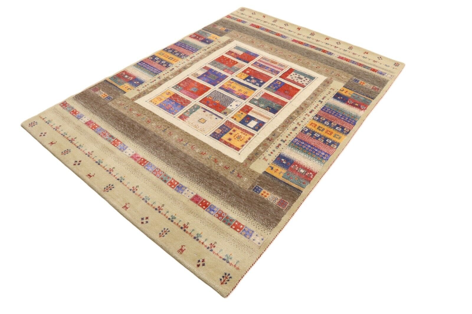 Gabbeh Loribaft 209 x 149 cm, 200.000 Knoten, handgeknüpft, Top Zustand