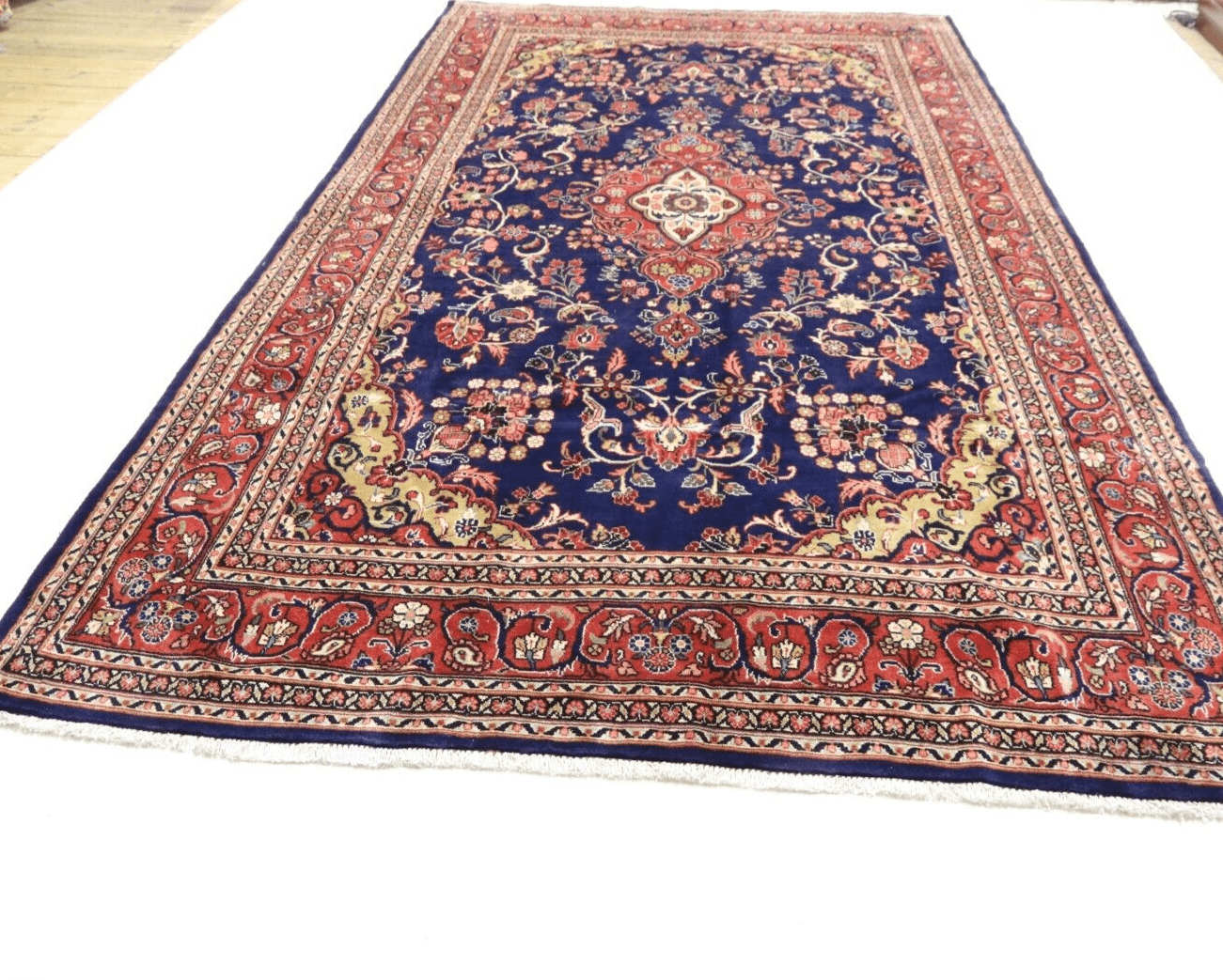 Wunderschöner Orientteppich Sarough 377x226 cm, 300.000 Knoten, handgeknüpft