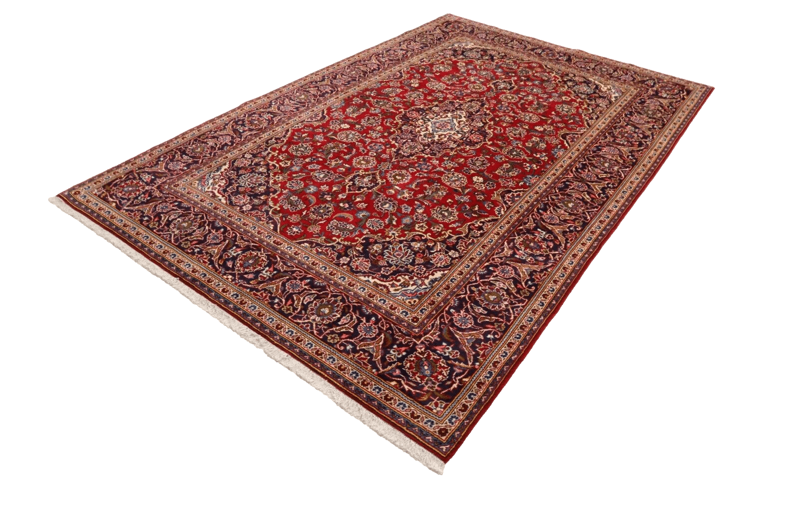 Wunderschöner Perserteppich Kashan 342 x 251 cm, 300.000 Knoten, handgeknüpft