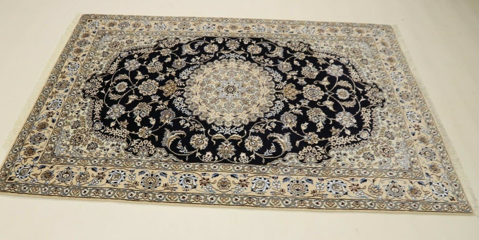 Wunderschöner Orientteppich Super Nain 9 La 235x156 cm, 500.000 Knoten, handgeknüpft