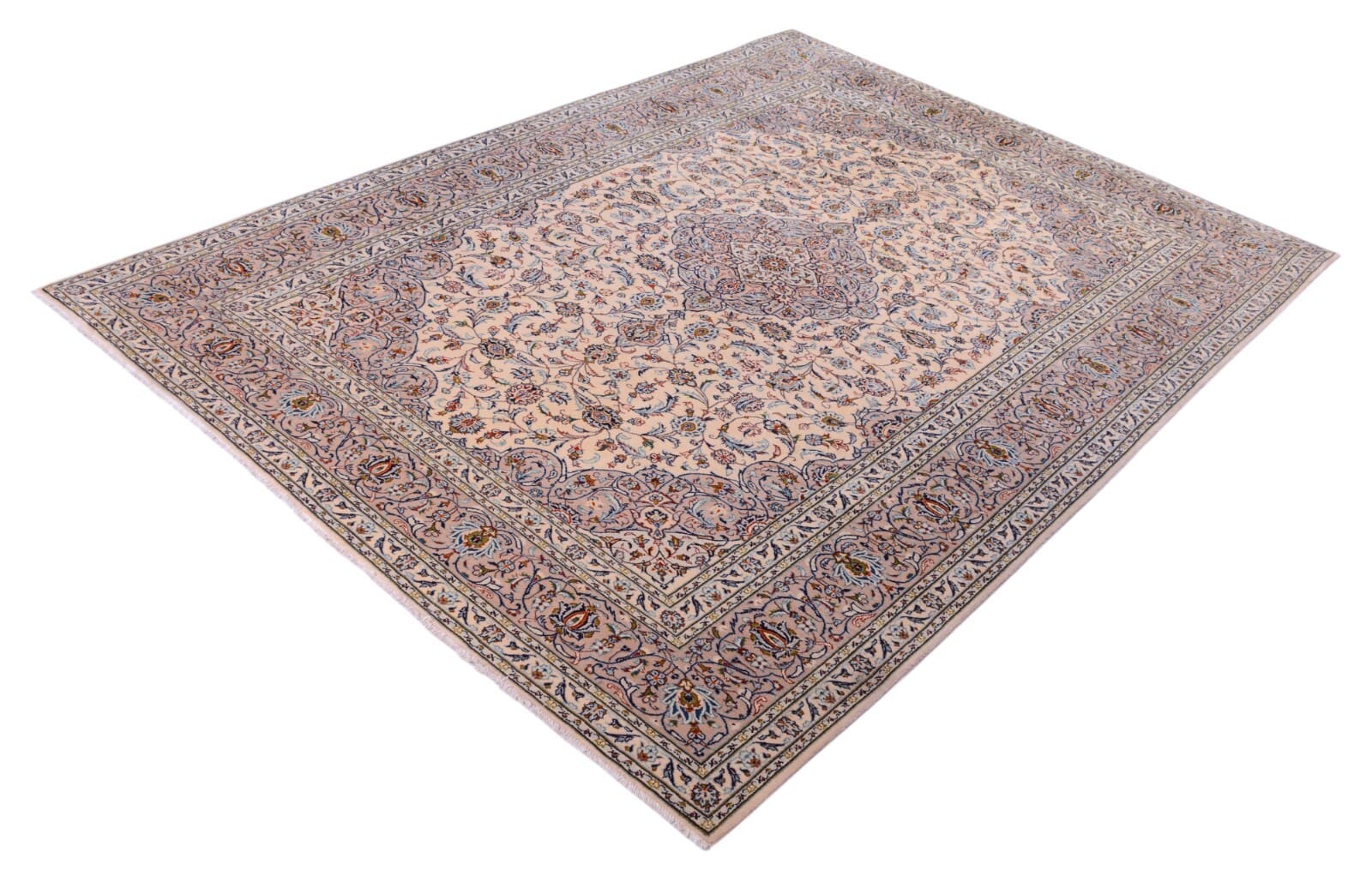 Handgeknüpfter Perser Teppich Kashan 378x276 cm, 350.000 Knoten