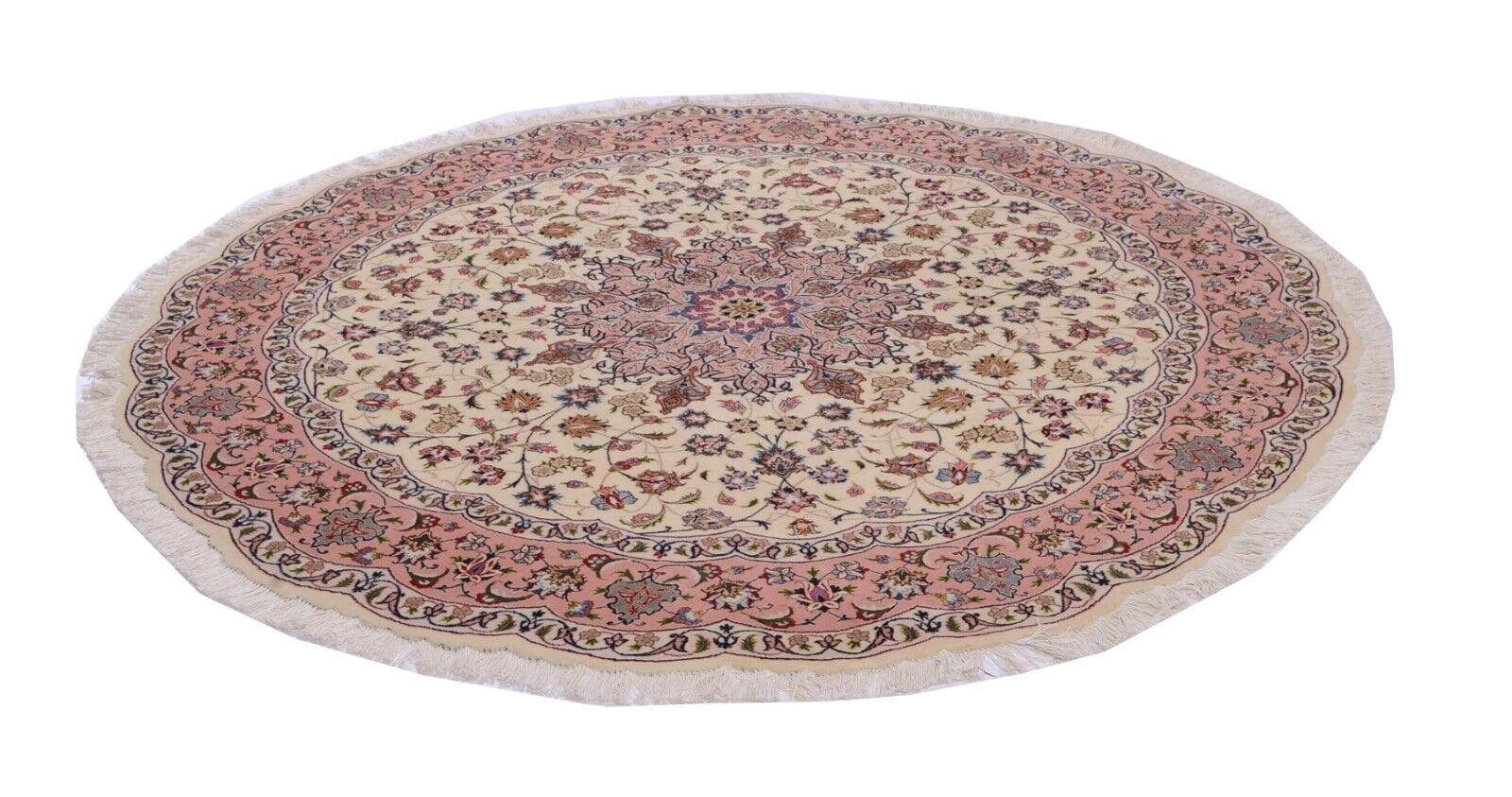 Handgeknüpfter Perserteppich Tabriz 197 x 196 cm, floral, 550.000 Knoten