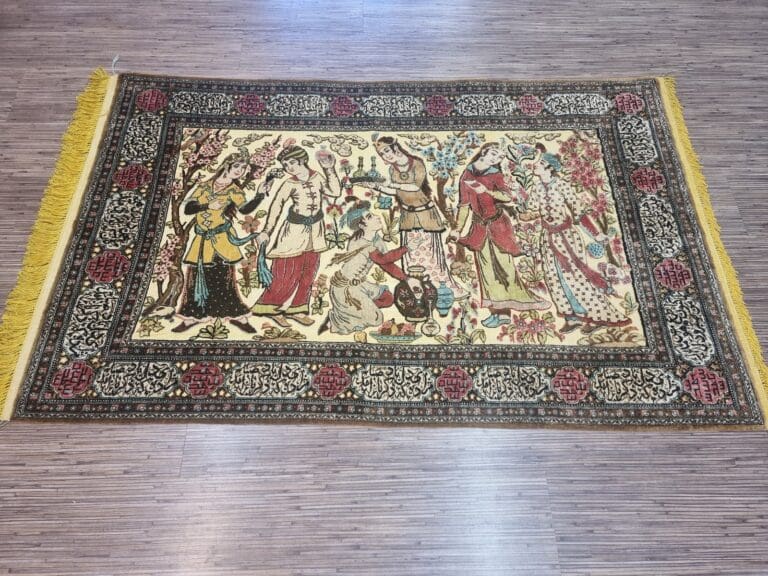 Wunderschöner Persischer Ghom Seide 168×106 cm, 600.000 K/m², handgeknüpft H1