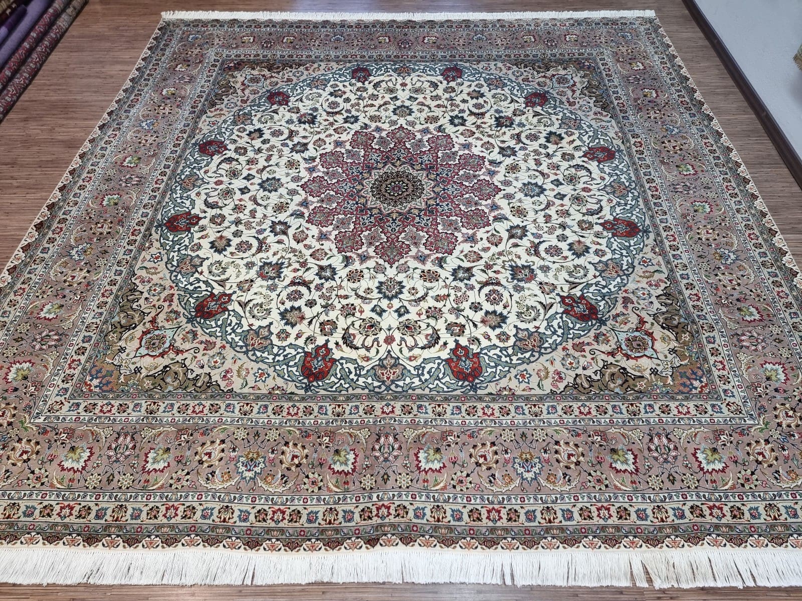(Verkauft) Wunderschöner Persischer Täbriz 302x302 cm, 500.000 Knoten, handgeknüpft H1