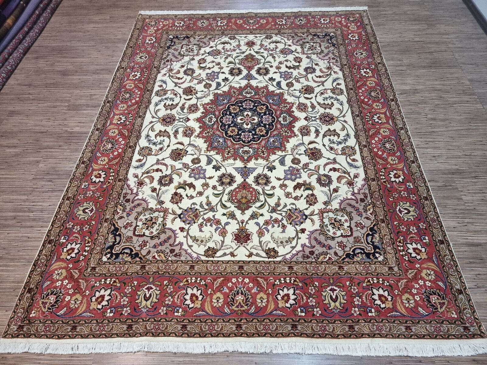 Wunderschöner Persischer Täbriz Teppich 202x257cm, 500.000 Knoten, handgeknüpft H1
