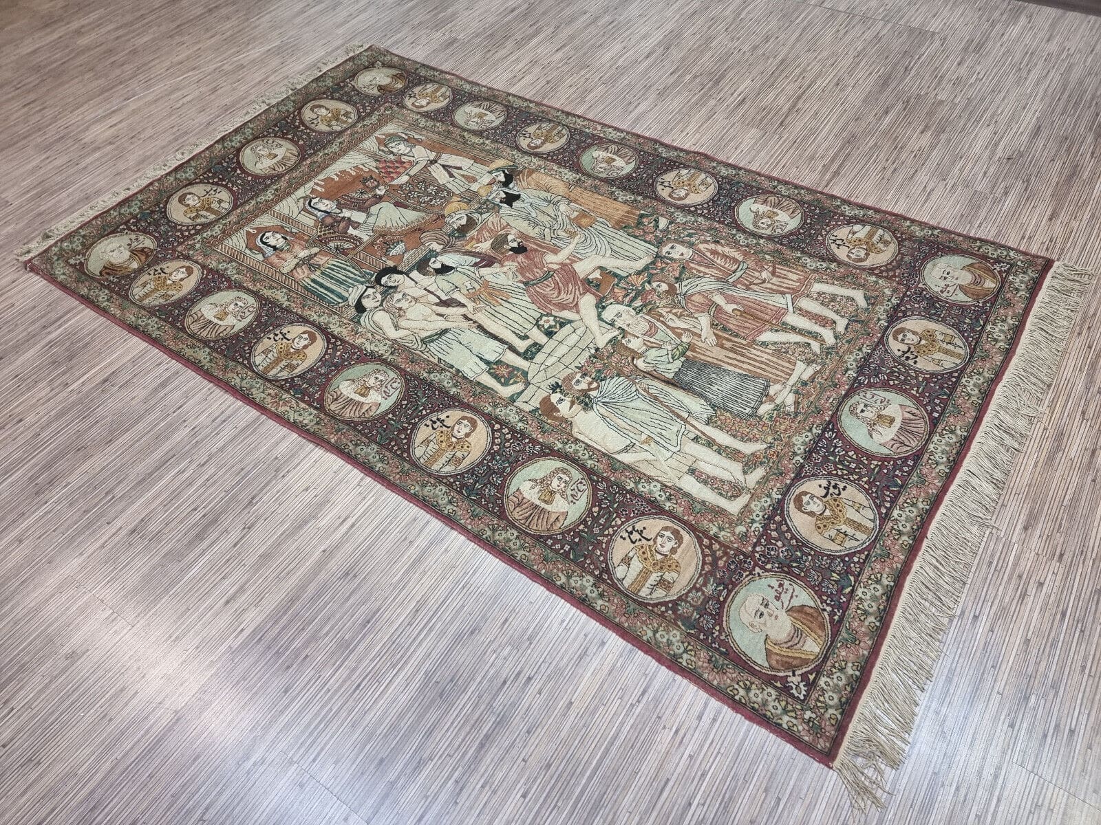 Original Antiker Persischer Kerman 217x136 cm – handgeknüpft H1