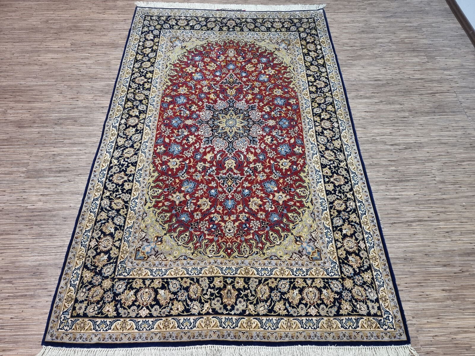 Wunderschöner Persischer Isfahan Teppich 258x163cm, 800.000 K/m², handgeknüpft