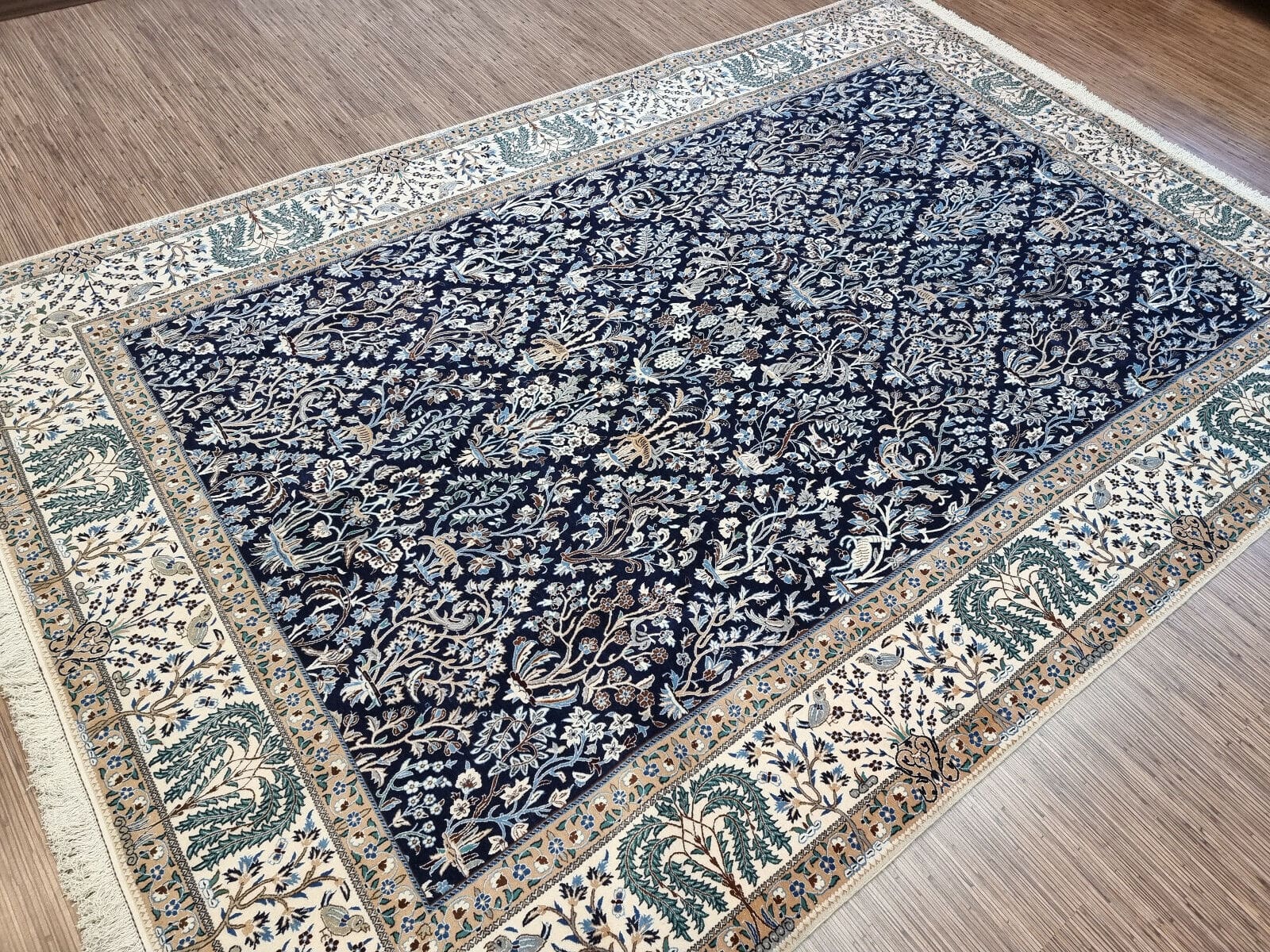 Wunderschöner Persischer Nain 6 La 303x206 cm, 900.000 Knoten, handgeknüpft