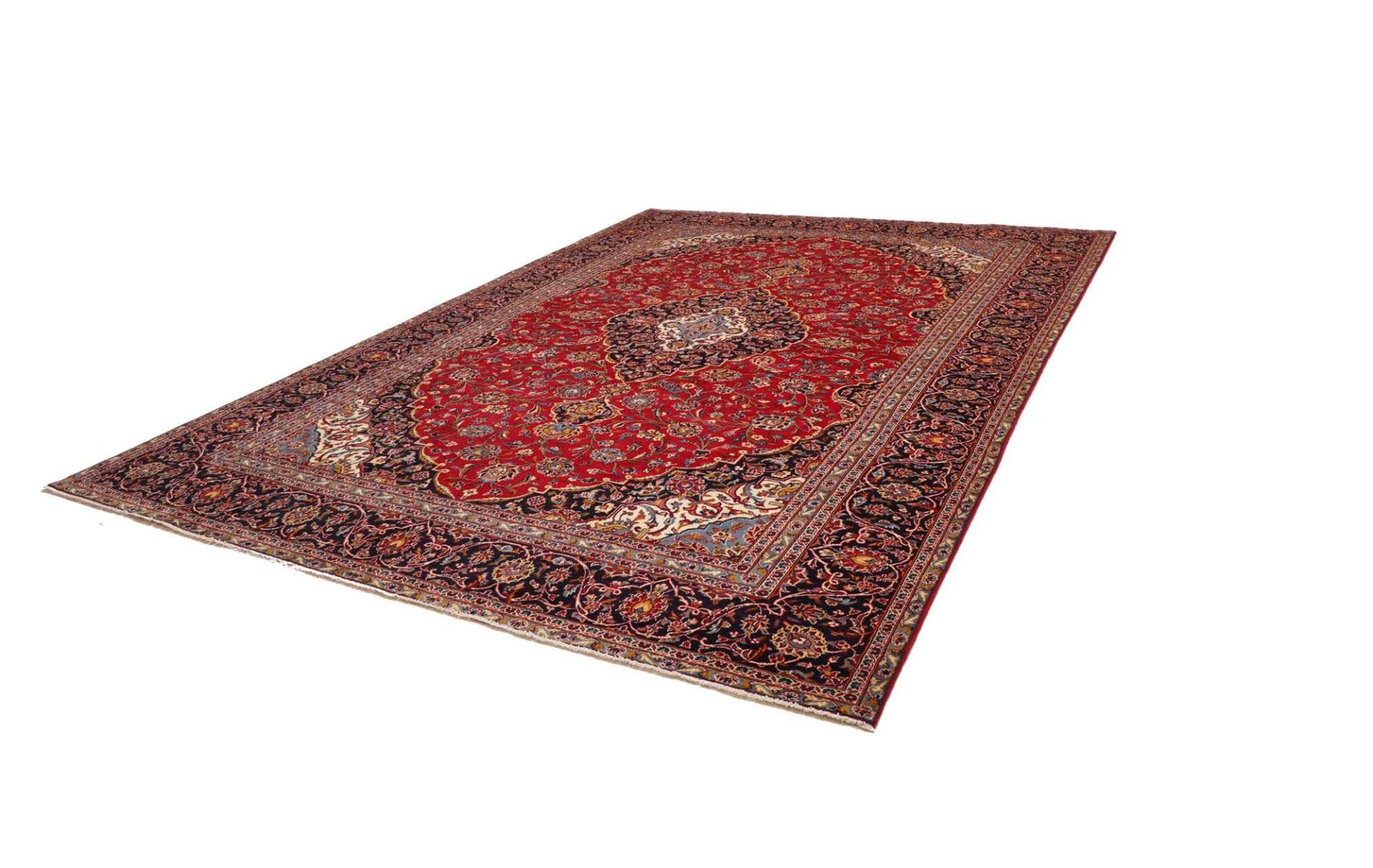 Kashan Teppich 283 x 403 cm, handgeknüpft, Schurwolle, Perserteppich
