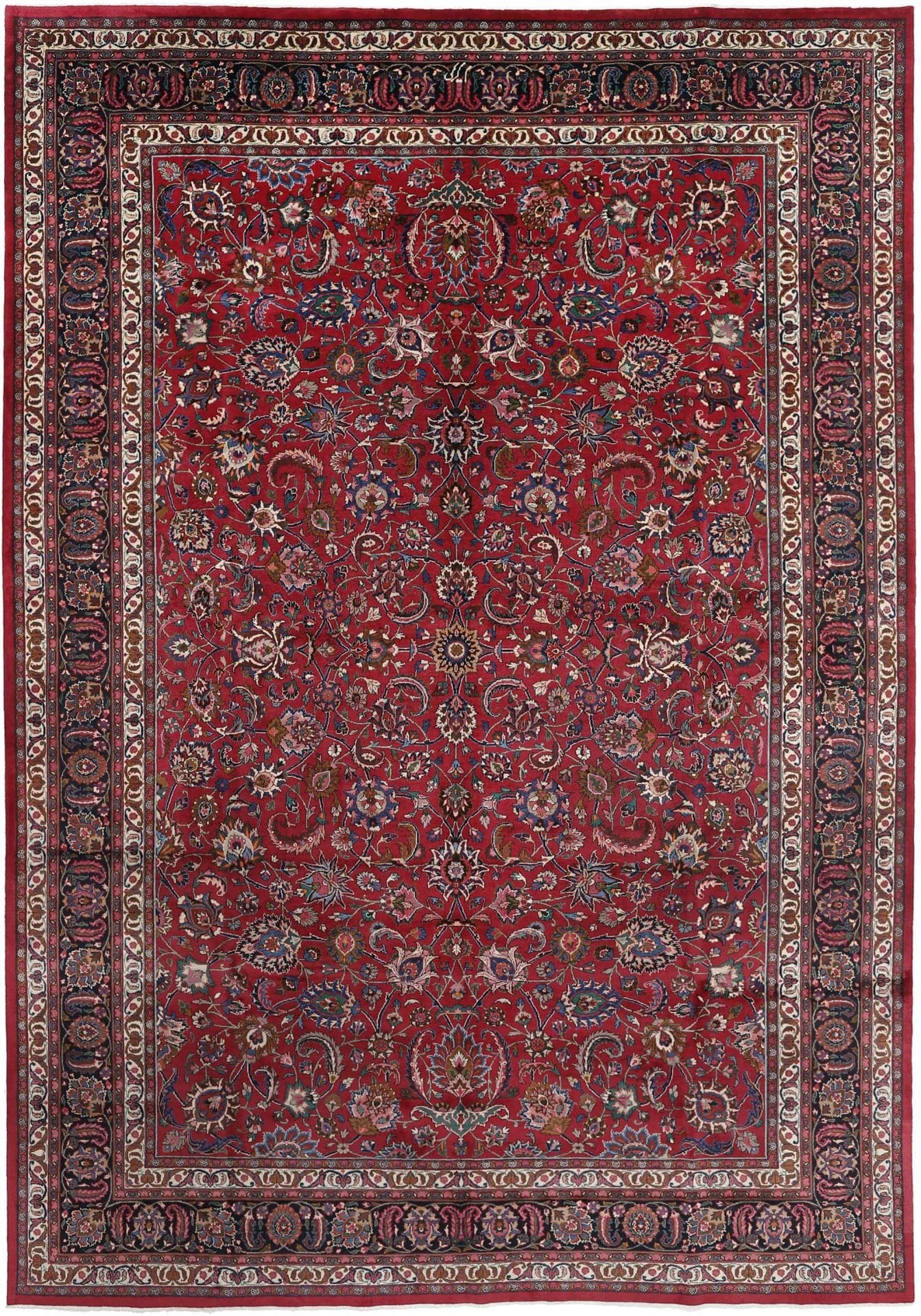 Mashad Teppich 346 x 495 cm - Florale Muster - handgeknüpft H1