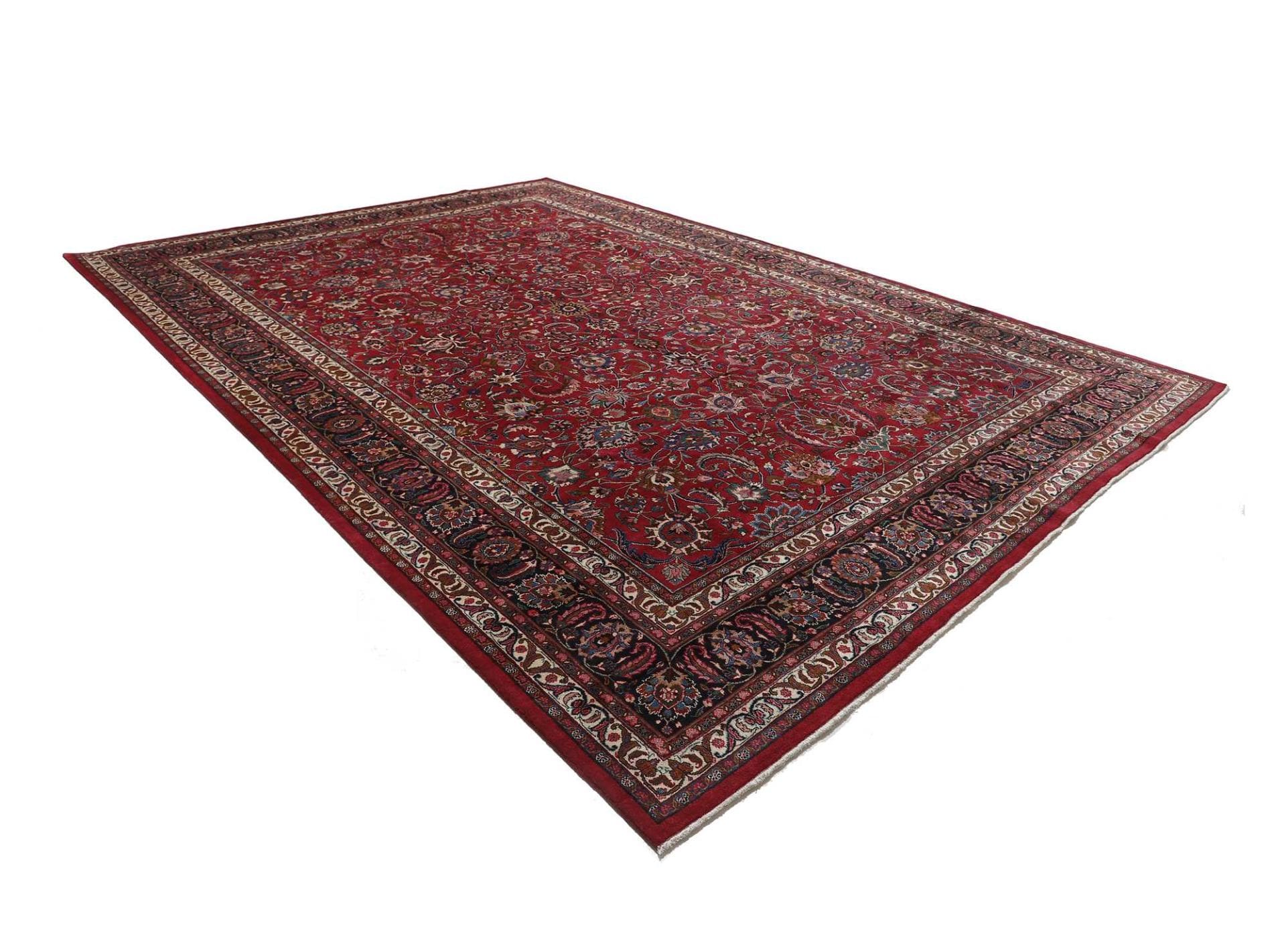 Mashad Teppich 346 x 495 cm - Florale Muster - handgeknüpft H1