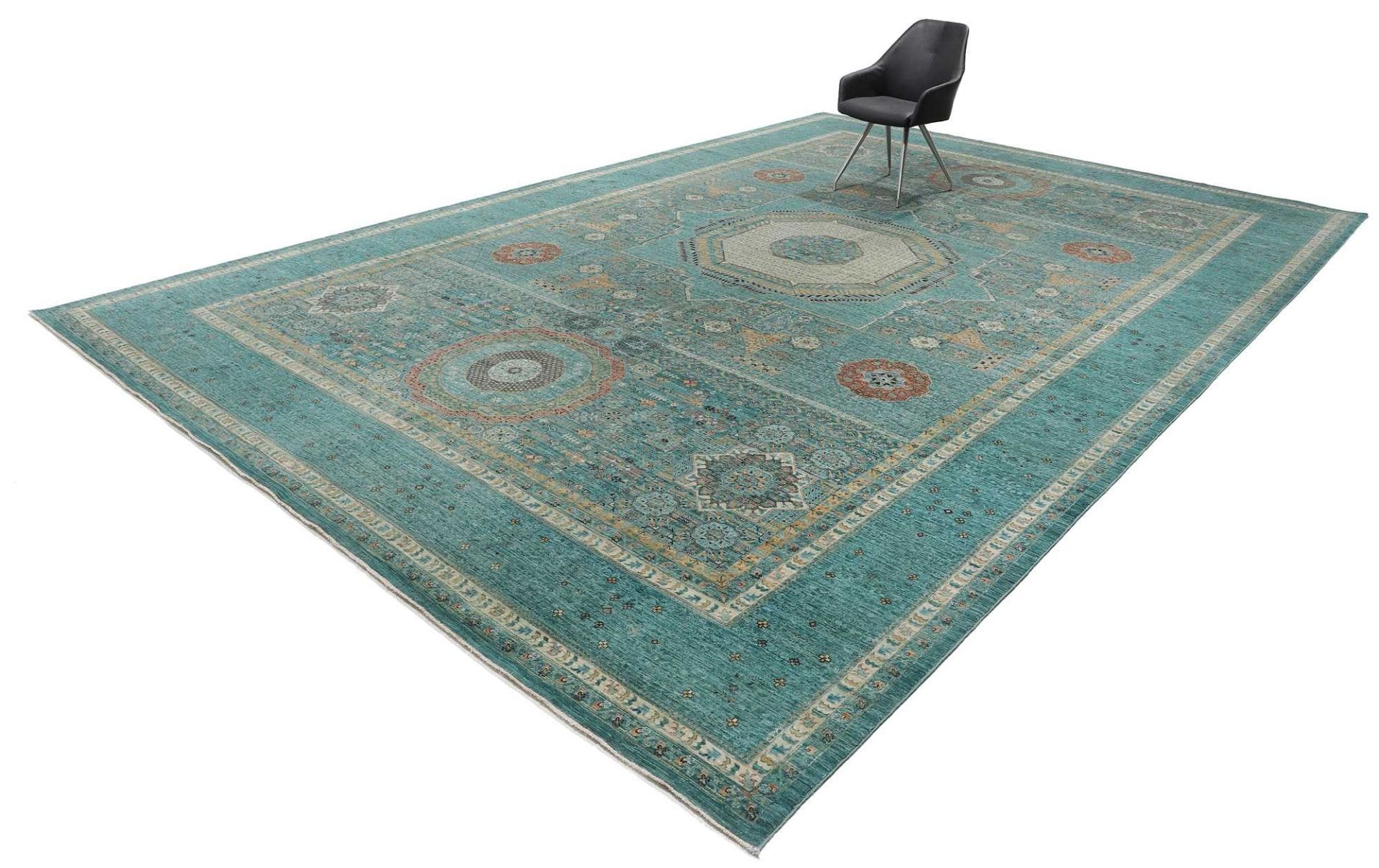 Mamluk Orientteppich 368 x 537cm, handgeknüpft, Schurwolle