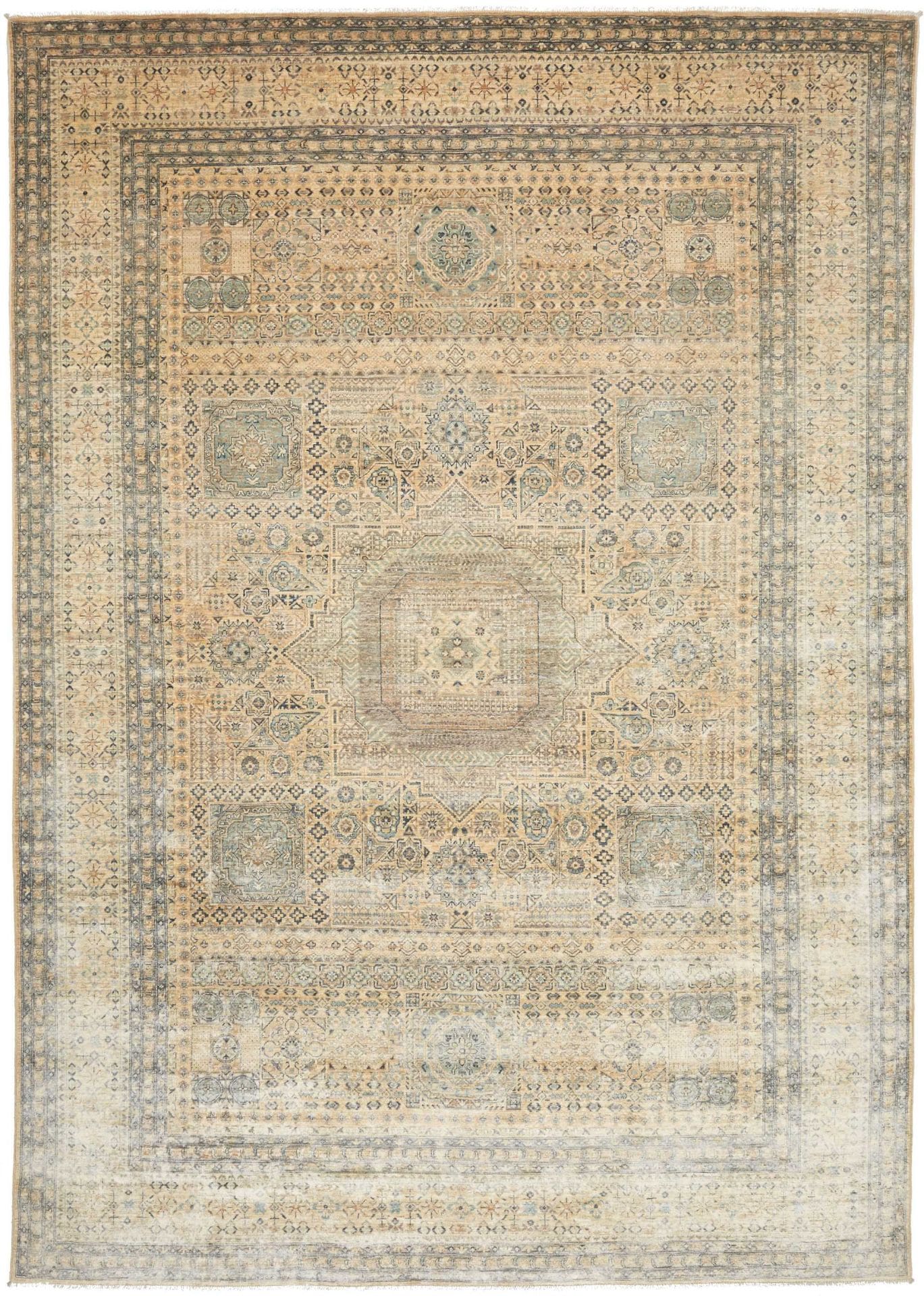 Mamluk Teppich 249 x 346cm – Schurwolle, handgeknüpft, Orientteppich