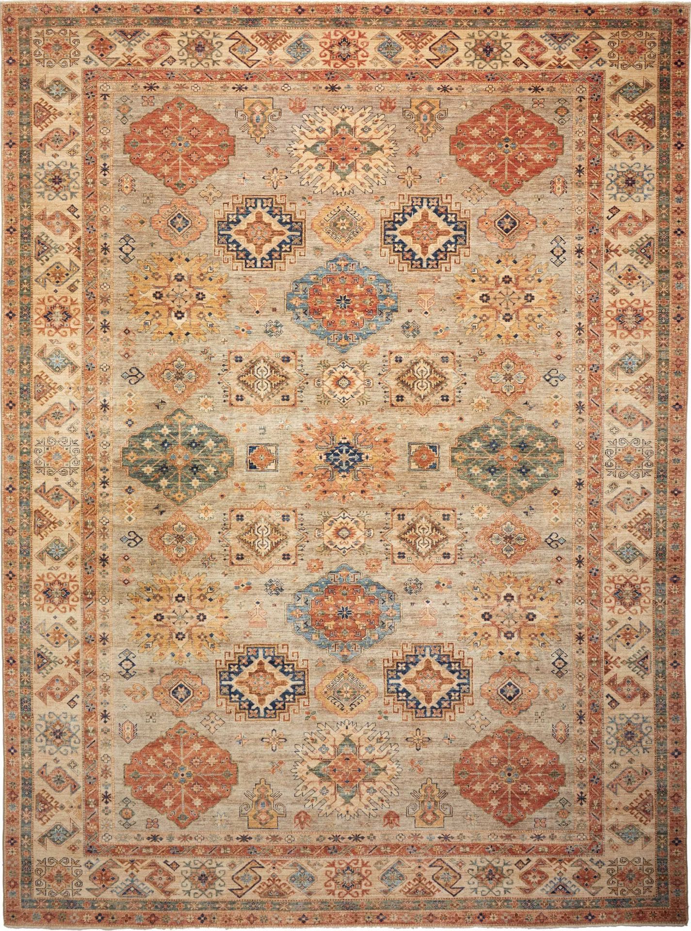Samarkand Orientteppich 311 x 419 cm, handgeknüpft, Wolle