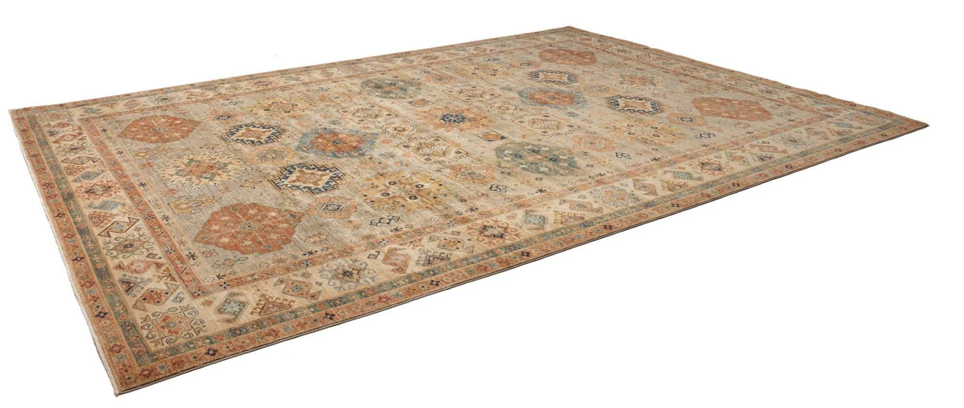 Samarkand Orientteppich 311 x 419 cm, handgeknüpft, Wolle