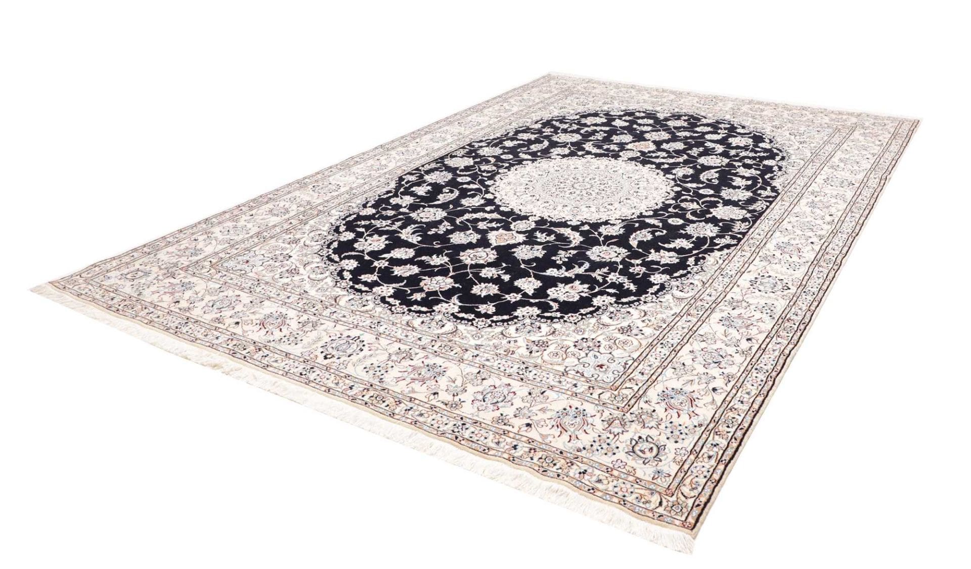Nain Teppich 251 x 359cm, florales Muster, Perserteppich, handgeknüpft