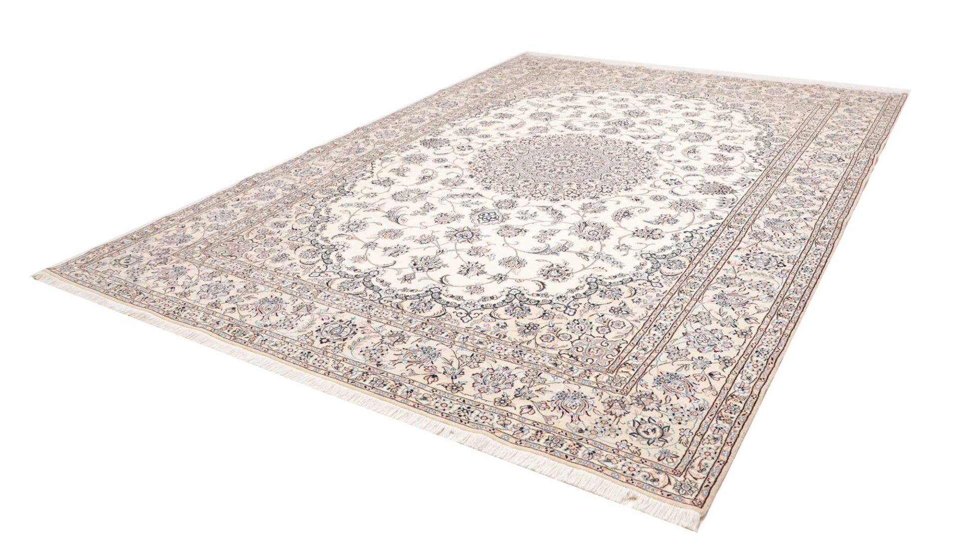 Nain Teppich 253 x 340cm, florale Muster, 100% Schurwolle, handgeknüpft