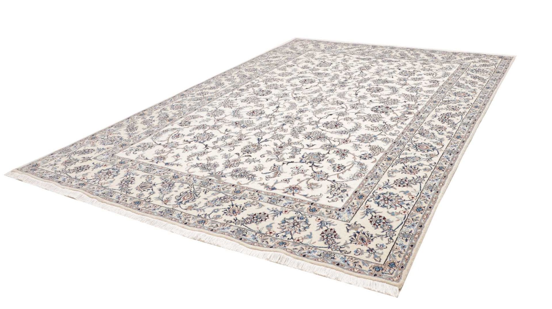 Nain Teppich 245 x 342cm, florales Muster, handgeknüpft, Perserteppich