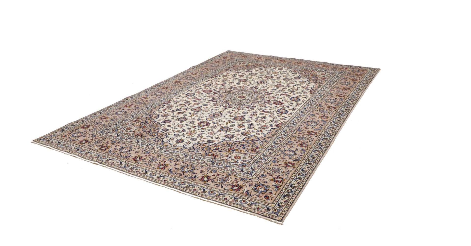 Kashan Teppich 246 x 363 cm, handgeknüpft, Perserteppich, Schurwolle