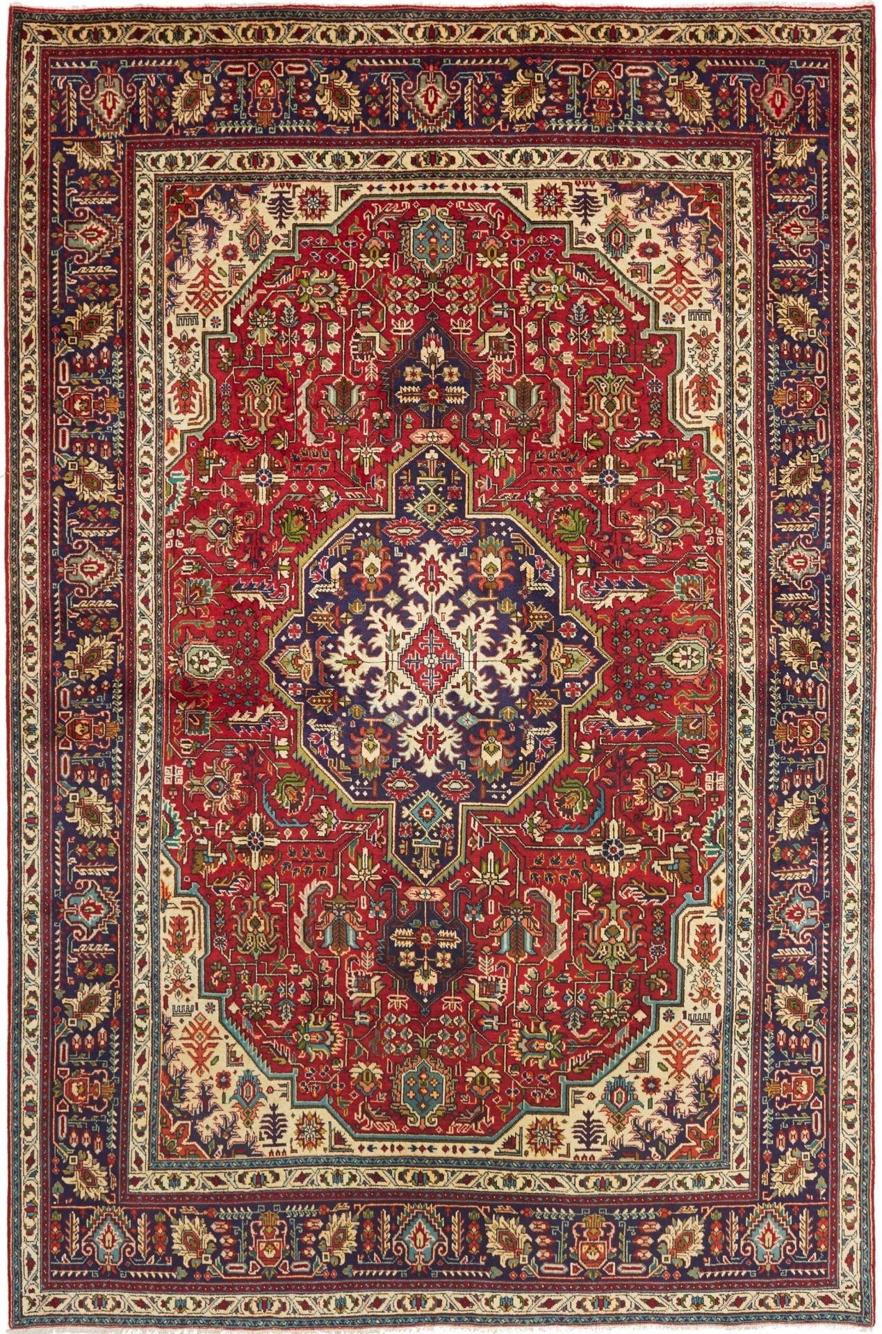 Täbriz Teppich 203 x 303 cm - Handgeknüpft aus Schurwolle, Perserteppich