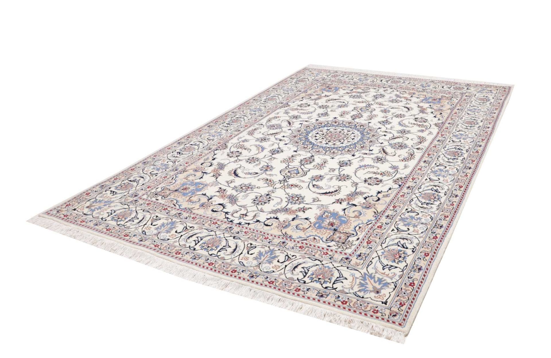 Exklusiver Nain Teppich 203 x 300cm – Florale Muster – handgeknüpft