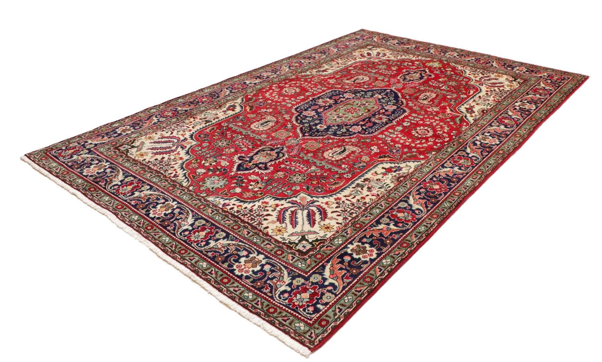 Täbriz Teppich 208 x 302 cm, Schurwolle, handgeknüpft, Perserteppich