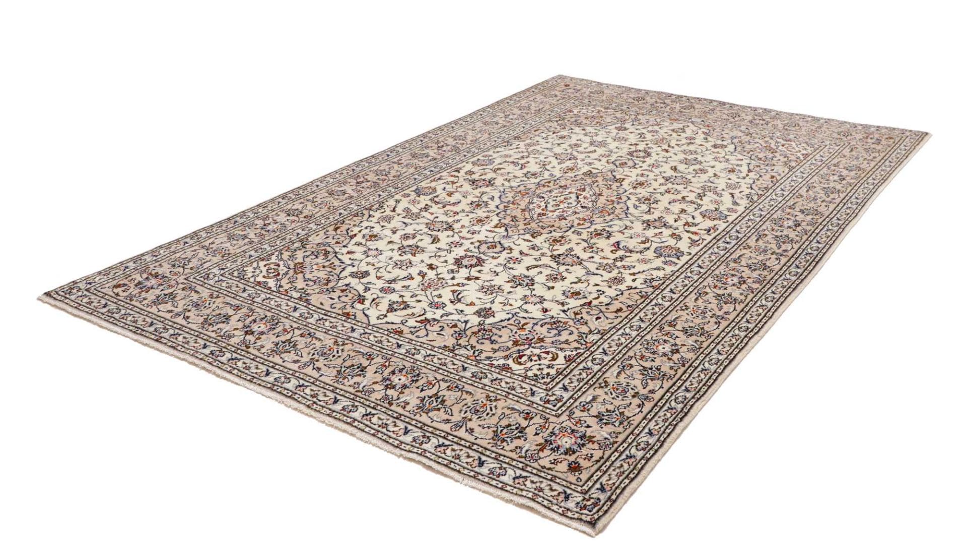 Kashan Teppich 195 x 290 cm - Exotisches Design, Schurwolle, handgeknüpft