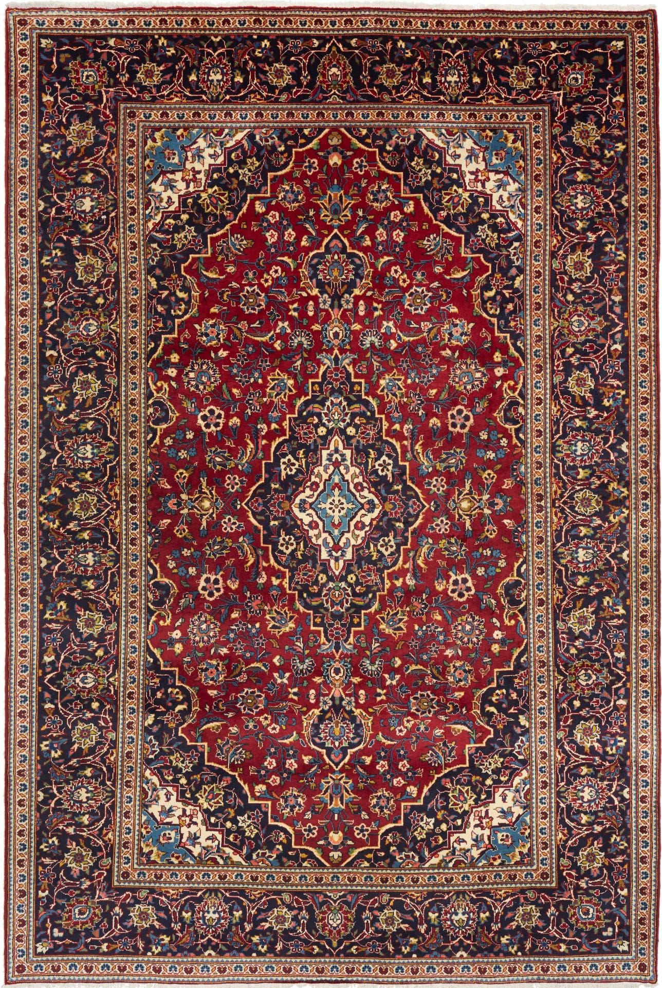 Kashan Teppich 200 x 294cm - Handgeknüpft, Perserteppich