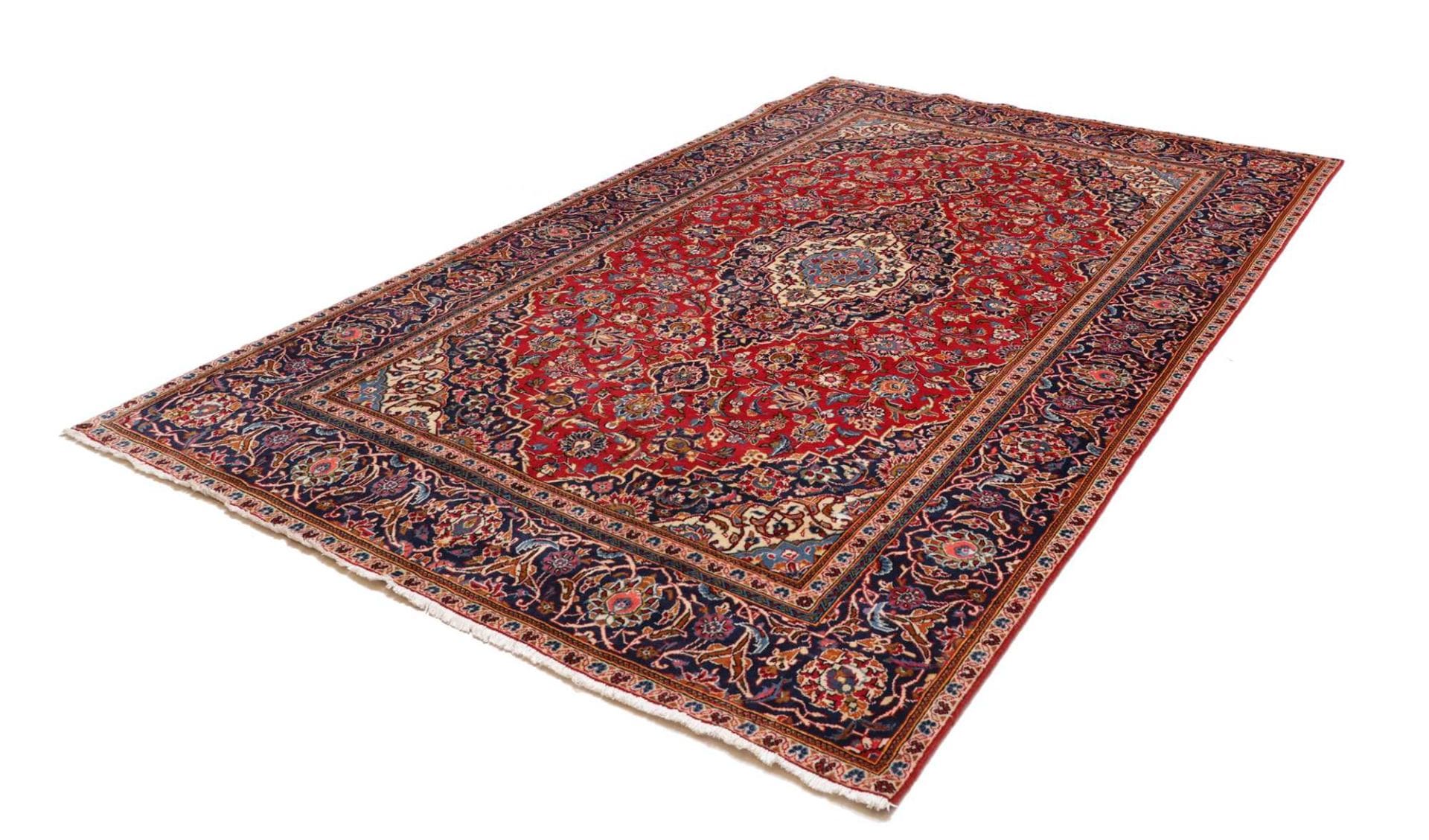 Kashan Teppich 195 x 303cm, Schurwolle, handgeknüpft, Perserteppich