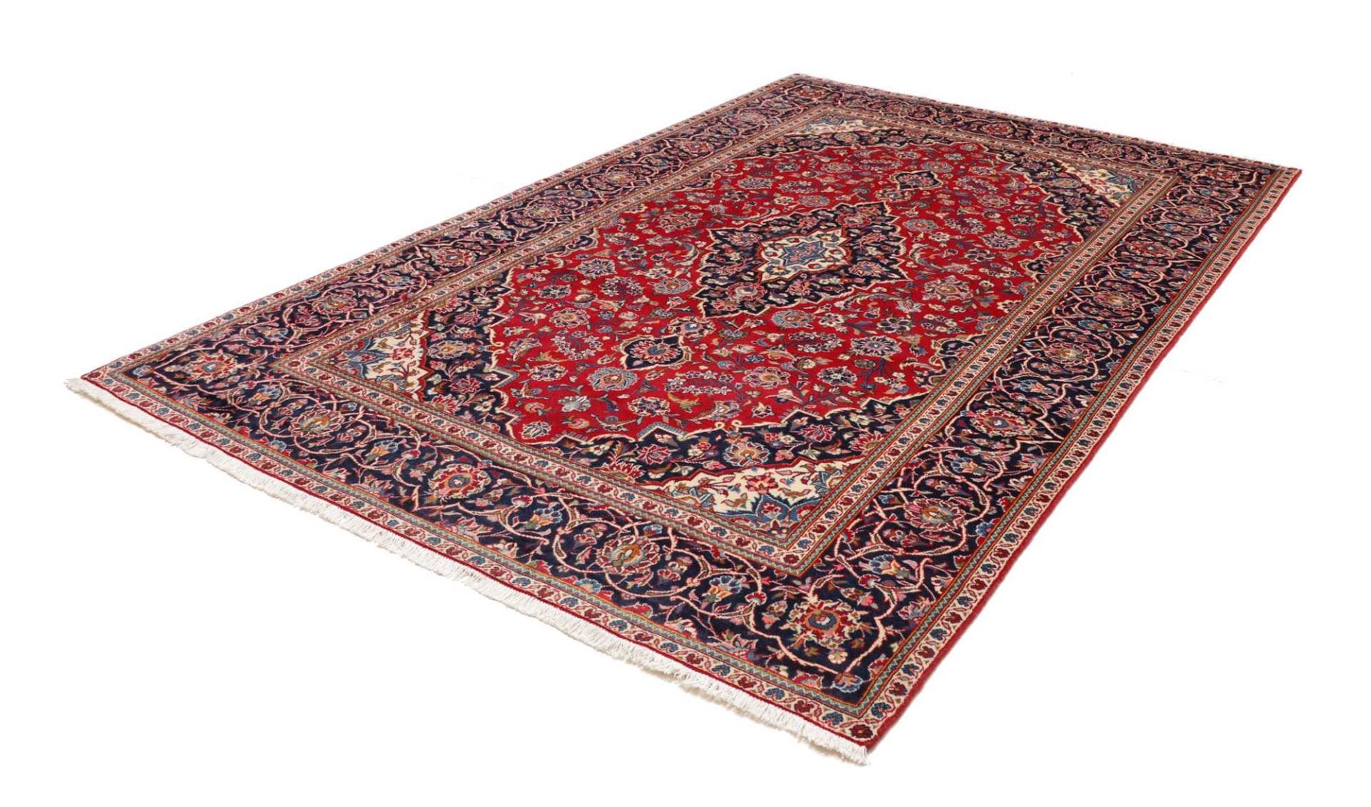 Kashan Teppich 193 x 295 cm, handgeknüpft, Schurwolle, Perserteppich