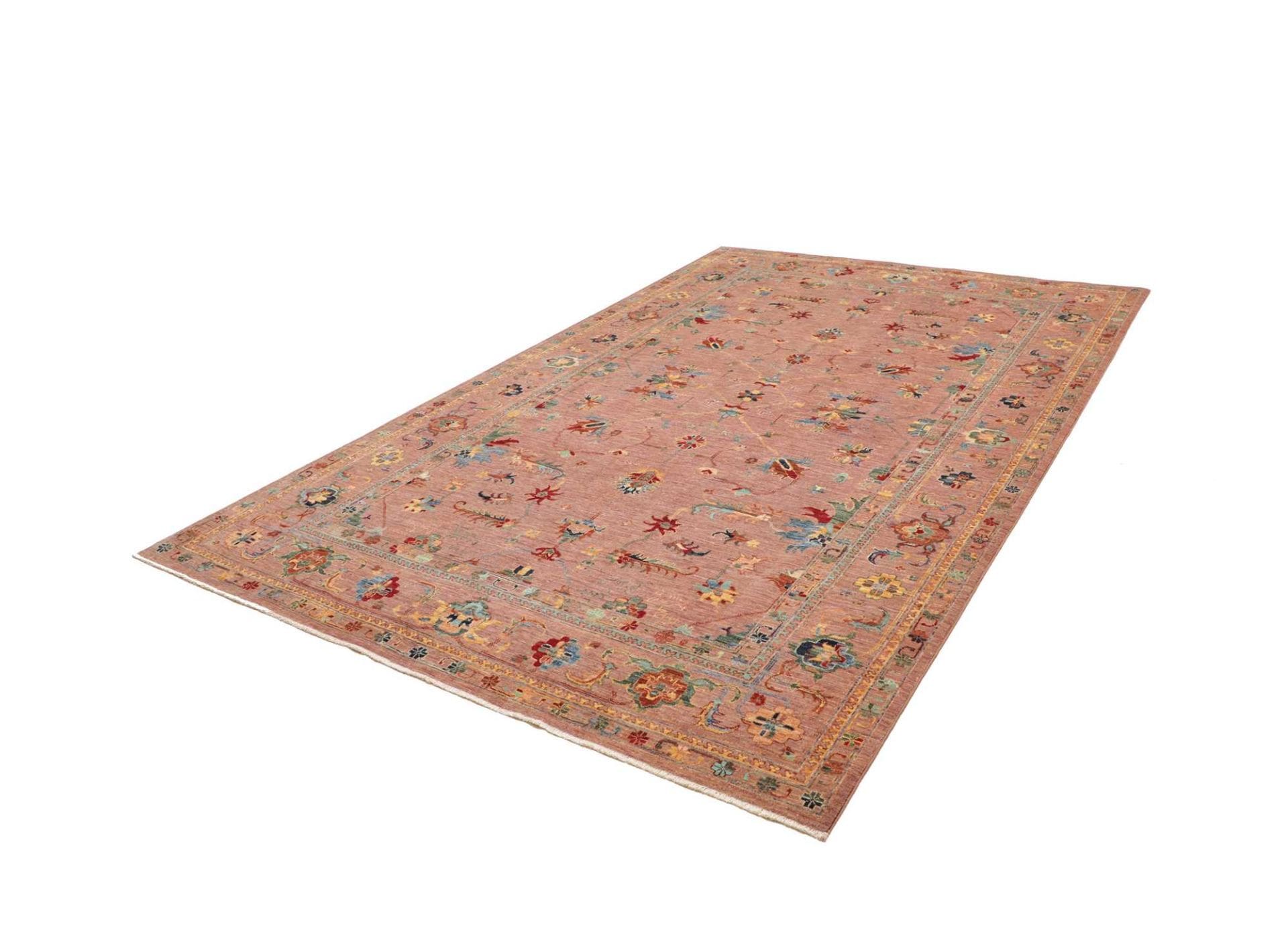 Ziegler Teppich 204x303cm aus Schurwolle, handgeknüpft, Orientteppich